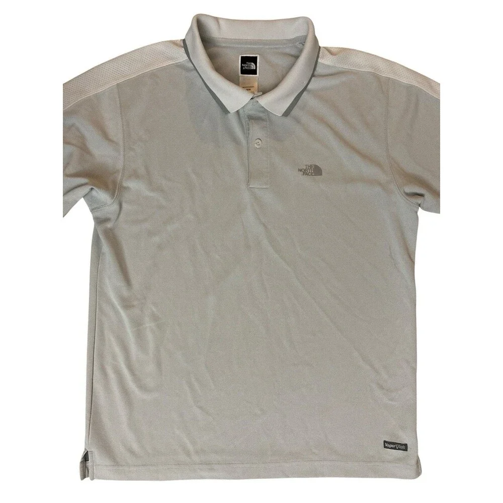 The North‎ Face Men’s Polo Shirt M VaporWick Gray Performance Golf Hiking Top